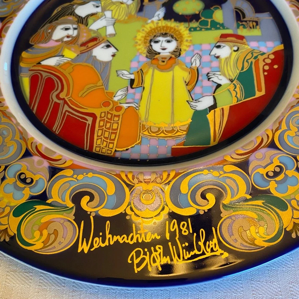 Rosenhal Germany‎ Christmas Plate 1981 Bjorn Wiinblad Nativity Limited Edition